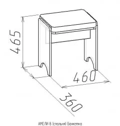 Банкетка АМЕЛИ 8 Венге (спальня)