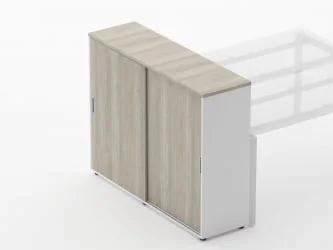 Тумба-купе высокая для рабочего модуля Deka 9.03.145 Дуб Сантана светлый/Белый