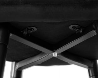 Стул полубарный DOBRIN OLIVIA (черные матовые ножки, черный велюр (108-77))