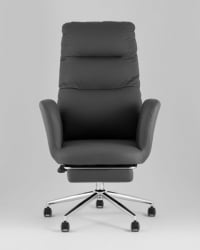 Кресло руководителя ТопЧаирс Солид НC с оттоманкой серый / TopChairs Solid NC