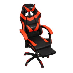 Кресло 088 цвет черный/красный с массажем 088-black-red-mass