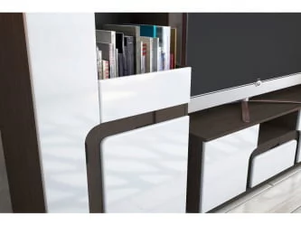 Гостиная Марсель Венге Белый глянец