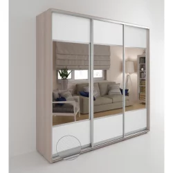 Шкаф-купе без зеркал Акцент-Дуэт КВ 2100х600 Ясень шимо светлый