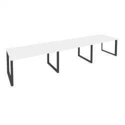 Стол переговорный (3 столешницы) ОНИКС О.МО-ПРГ-3.3 Белый Бриллиант/Антрацит / ONIX O.MO-PRG-3.3