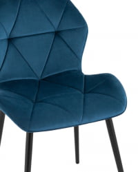 Стул обеденный Эдвин велюр Синий