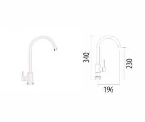 Смеситель СМ 2 Белый камень