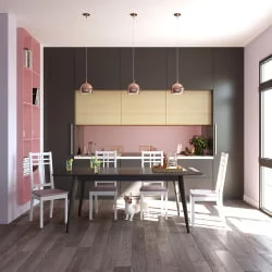 Стол обеденный Пегас Плус 120кс75 Эмаль белая Морилка Дуб золотой / Plus 120x75