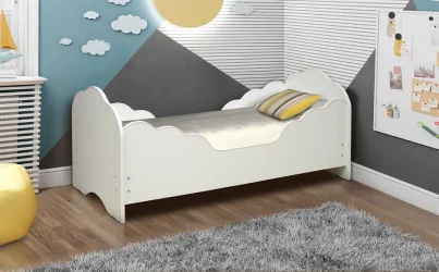 Детская кровать с бортиком Малышка №5 600*1400 Дуб молочный