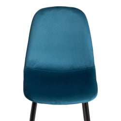 Металлический стул BREEZE (mod. 4724) Велюр/металл , 44 х 53 х 87 см, Dark turquoise (темно-бирюзовый) HLR62 / черный