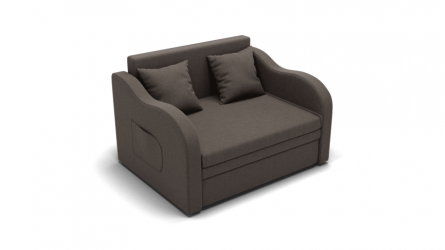 Серый диван Бали (ЗР) Цвет фасада: Серо коричневый; Тип: Прямой; Материал фасада: Металл/Велюр