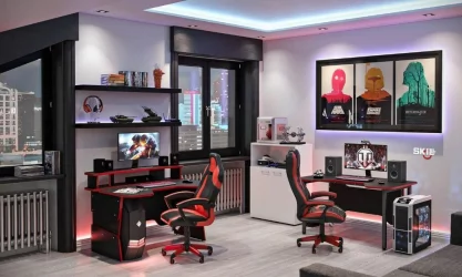 Компьютерный стол SKILL STG 1385 Красный