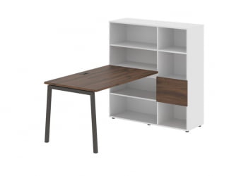 Рабочая станция EDIS ELRST 1213 Дуб Денвер темный Черный Белый