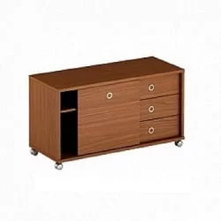 Тумба мобильная с дверью купе В 202.1 Бургунди