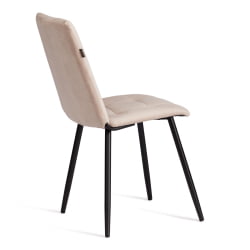 Стул обеденный Asti велюр, молочный/черный, (Porsche 2)