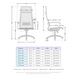 Кресло офисное МЕТТА B 1m 7/K131, Основание 17834 Комплект 3 Серое