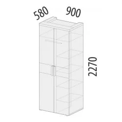 Детский шкаф для одежды Кашемир 900.13 Дуб Кронберг/Кашемир