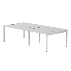 Бенч-система на 4 места на металлокаркасе, опоры 90 гр Everprof EVO 254S118 Белый