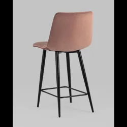 Стул полубарный Джанго велюр Пыльно-розовый