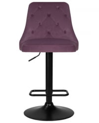 Стул барный ДОБРИН ДЖОСЕПХ БЛАCК (пудрово-сиреневый велюр (МДЖ9-52)) 2 шт / DOBRIN JOSEPH BLACK (MJ9-52))