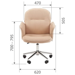 Офисное кресло CHAIRMAN HOME 130 велюр Бежевый