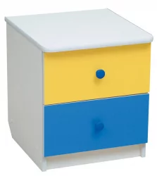 Тумба прикроватная Радуга Белый/Желтый/Синий