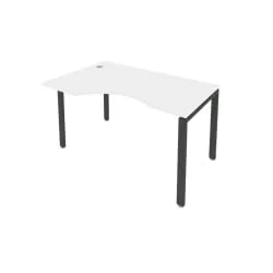 Стол письменный МЕТАЛ СЙСТЕМ Б.СА-2 Л Белый/Антрацит / METAL SYSTEM
