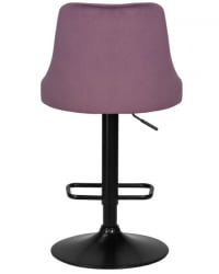 Стул барный ДОБРИН ДЖОСЕПХ БЛАCК (пудрово-сиреневый велюр (МДЖ9-52)) 2 шт / DOBRIN JOSEPH BLACK (MJ9-52))