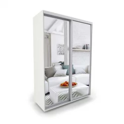 Шкаф-купе в коридор Акцент-Сим З 1200х600 Выбеленное дерево