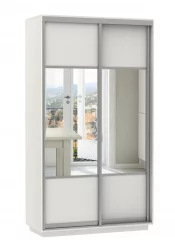 Шкаф-купе двухдверный Экспресс Дуо Комби 1200х2400h Белый снег