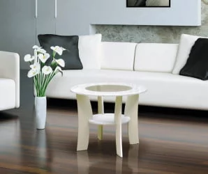 Стол журнальный №3 Белый (глянец)