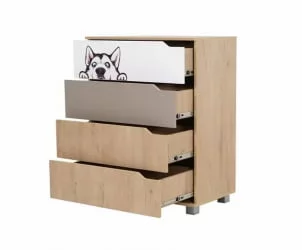 Комплект мебели для комнаты подростка Хаски №01 Дуб Ирландский Мокко Белый