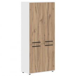 Шкаф с глухими средними и малыми дверьми ЕДИС ЕХCС 85.3 Дуб Денвер светлый Черный Белый / EDIS EHCS