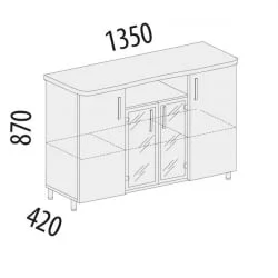 Тумба под оргтехнику Лидер-Престиж 83.22