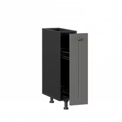 Тумба кухонная 200 бутылочница Амели-3 ЛД 299.100.000.014 Черный Оникс серый