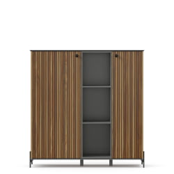 Шкаф Элиот 1400 ЛД 414.060.000 Оникс Серый/Орех фактурный