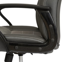 Кресло INTER (24) кож/зам/флок/ткань, серый/металлик, C-36/29/TW-12