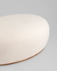 Пуф Полли XL тедди белый без ножек