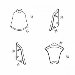 Заглушка для цоколя НЗПЛ 5 ПРЕСТИЖ светло-серый