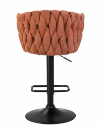 Стул барный DOBRIN LEON Оранжевая ткань LAR 275-27