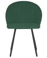 Стул обеденный DOBRIN NAOMI (ЭМАЛЬ ЧЕРНЫЙ МУАР велюр Catania Izumrud)
