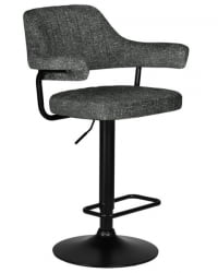 Стул барный ДОБРИН CХАРЛЙ БЛАCК (серый твид (ЛЕО11)) 2 шт / DOBRIN CHARLY BLACK (LEO11))