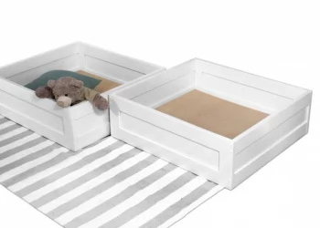 Кровать-домик RooRoom кд-11С c ящиками Серый