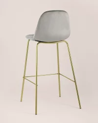 Стул барный Валенсия Серый с золотыми ножками