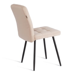 Металлический стул Sweet LT, велюр, бежевый/черный, 7, 41х55х88 см