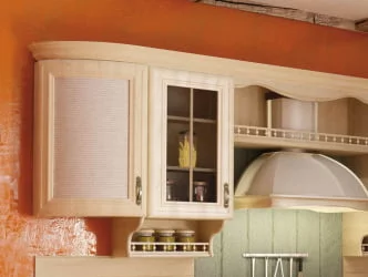 Кухонный гарнитур угловой Кантри №03 Сономе эйч светлая