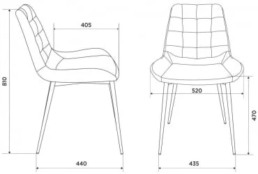 Стул для кухни Бюрократ KF-6 Серо-голубой Light 28
