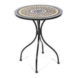 Круглый стол Secret de Maison ROMEO (mod. PL08-1070-1-GBRN) металл, 60х72см, черный/плитка ASTRA