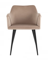 Стул с подлокотниками Джоэл велюр Бежевый