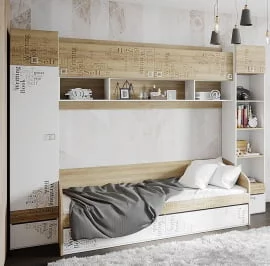 Настенный шкаф Оксфорд ТД-139.12.21 Ривьера Белый с рисунком