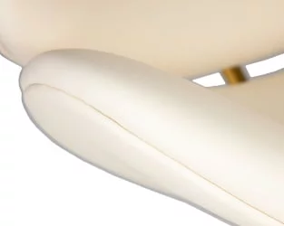 Кресло дизайнерское ДОБРИН ЕМИЛЙ голд Белый винил ЙП17 / DOBRIN EMILY gold YP17